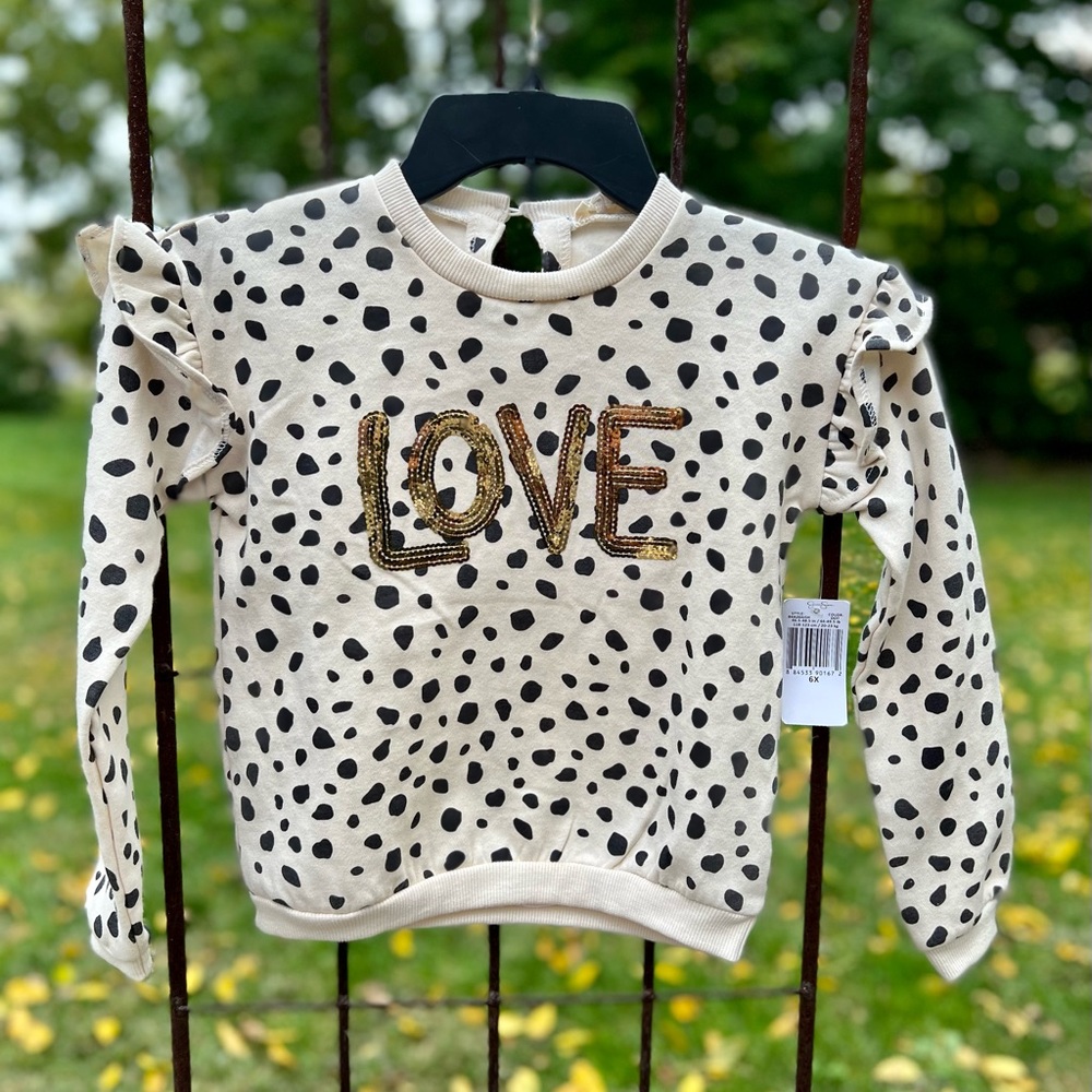 Girl’s size 6X Sequin Embellished Sweatshirt from Jessica Simpson NWT